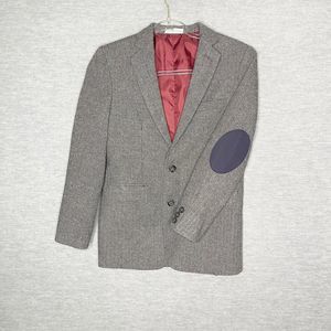 Izod Boys Blazer Sport Coat Suit Jacket Size 14 Regular Tweed Elbow Patch Kids